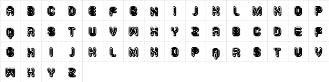 Rouleaux Filled Light Regular  glyph index