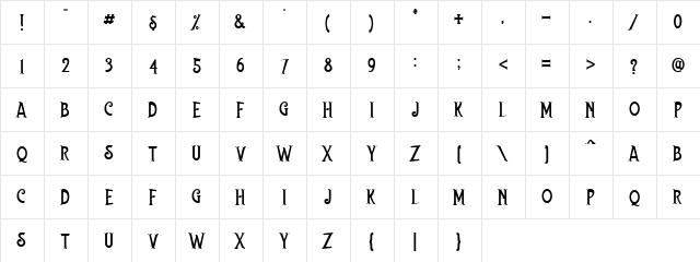 Fokers DEMO Regular  glyph index