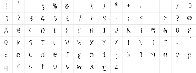 Raymond ll Regular  glyph index