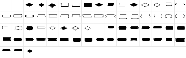 SC Southwest Buttons Regular  glyph index