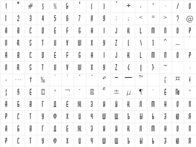a_HuxleyDbl Regular  glyph index