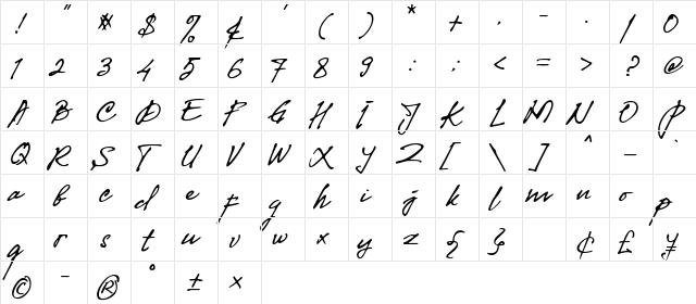 Fibonaccy Journey Regular  glyph index