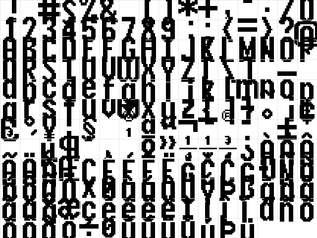natzke 17_68 Regular  glyph index
