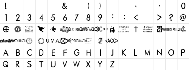 Christian Crew Regular  glyph index