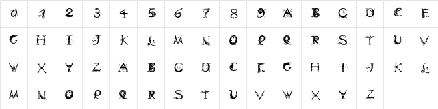 Dinitials Positive ITC Std Regular  glyph index