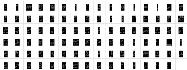 Big Mountain-Hollow-Inverse Regular  glyph index