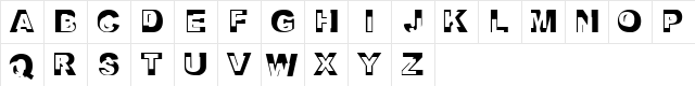 Paper Cutouts Regular  glyph index