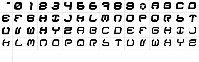 Paganspace BTE Edition Paganspace  glyph index