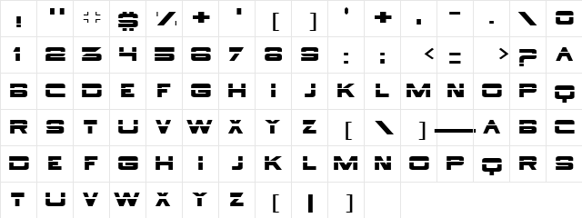 Borg-9 Medium  glyph index