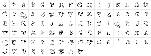 RemiWacom Regular  glyph index