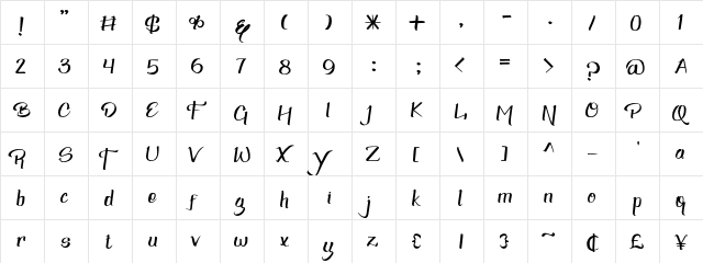 Elliot Regular  glyph index