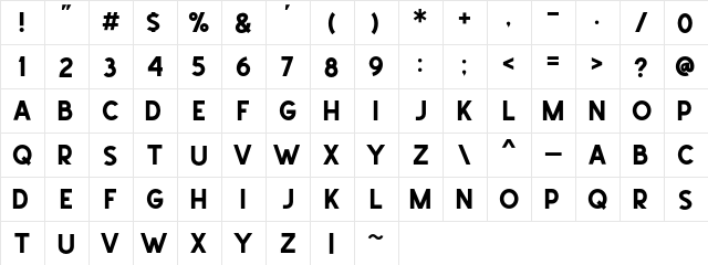 School Times Regular  glyph index