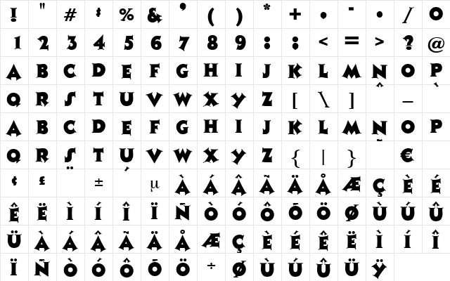 Checkpoint Regular  glyph index