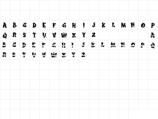 Magic Broom Monogram Regular  glyph index