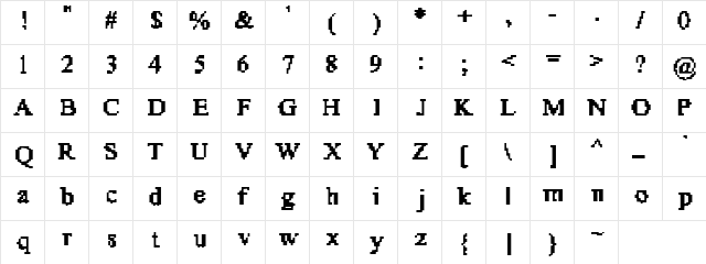 Son of X51 Regular  glyph index