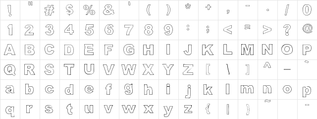 2Peas Cross Eyed Regular  glyph index