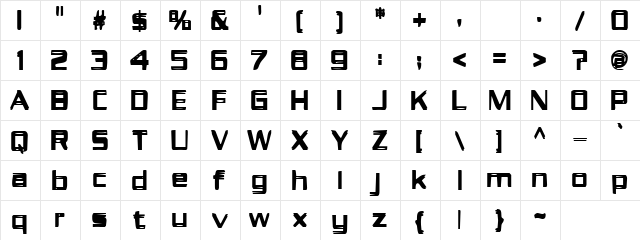 Smeer Talk Regular  glyph index