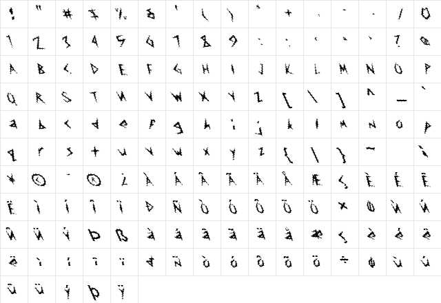 FZ UNIQUE 17 SPIKED LEFTY Normal  glyph index