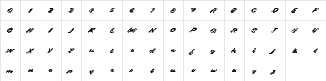 Gaslighter Regular  glyph index