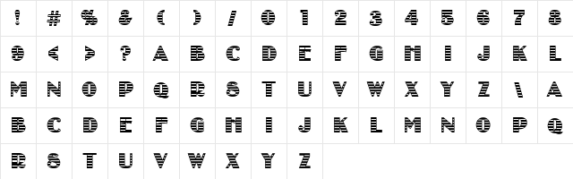 KURTIS BLOW Regular  glyph index