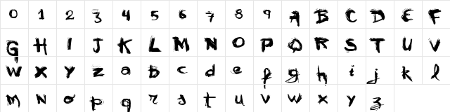 VTKS  mural Regular  glyph index