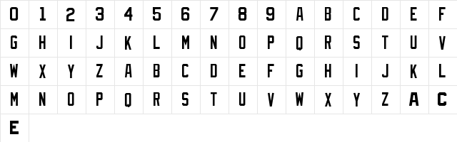 MLB Cubs Regular  glyph index