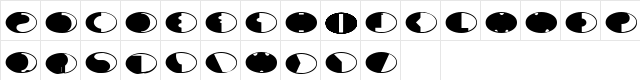 mydreamRMX teckno  glyph index