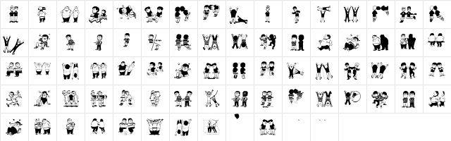 KinderKinderAbsurdo Regular  glyph index