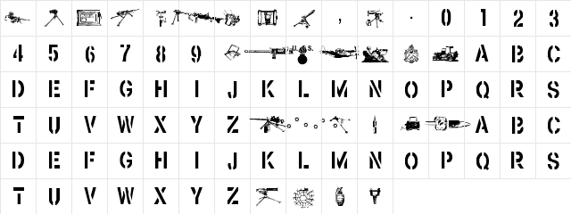 Browning Regular  glyph index