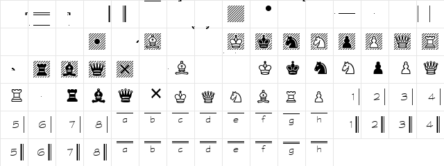Chess Cases Regular  glyph index