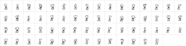 Pop Up Fontio Regular  glyph index