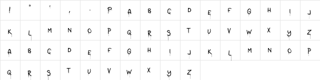 Take Warning Regular  glyph index