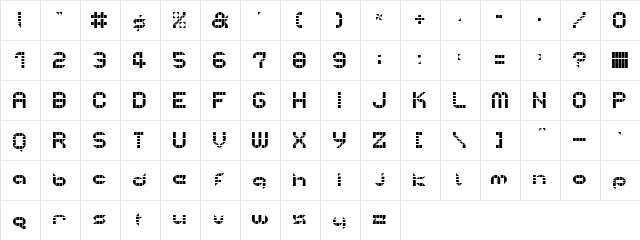 Chinese Play Regular  glyph index