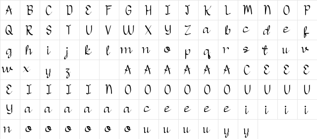 Wooslight Demo Regular  glyph index
