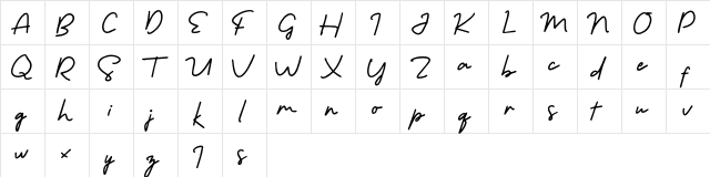 Morning Gold Free Regular  glyph index