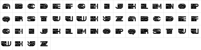 Alcoholic Regular  glyph index
