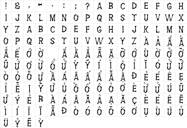 VPS Khe Sanh Hoa Normal  glyph index