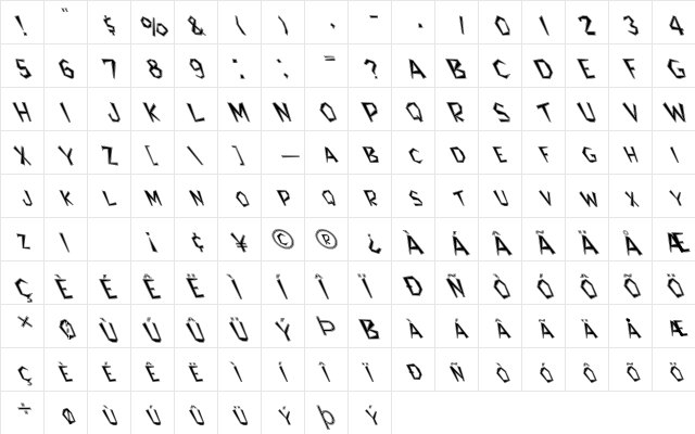 FZ JAZZY 8 CONTOUR LEFTY Normal  glyph index