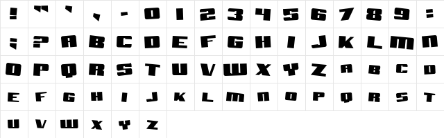 Aftershock Debris Solid Regular  glyph index