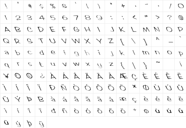 FZ HAND 2 CONTOUR LEFTY Normal  glyph index
