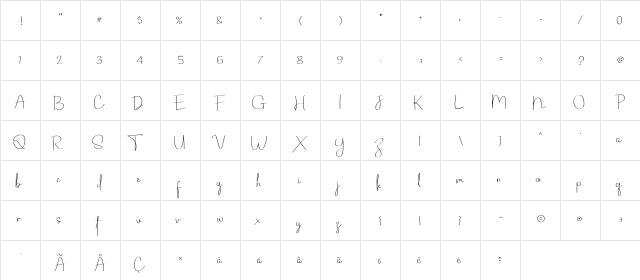 Routhem Med Regular  glyph index