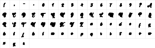 The Mumbai Sticker Demo Shadow Outline  glyph index