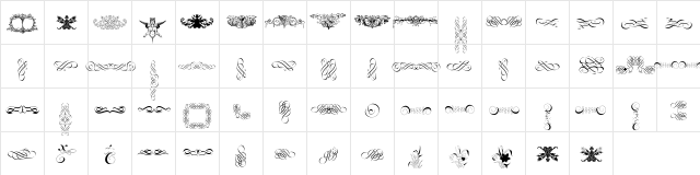 Cornucopia of Ornaments Regular  glyph index