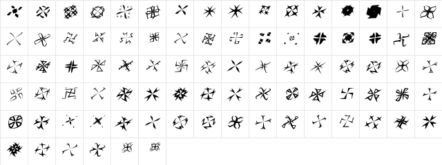 QuadrigAlphabetTwo Regular  glyph index