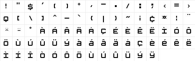 Grishenko Novoye NBP Regular  glyph index