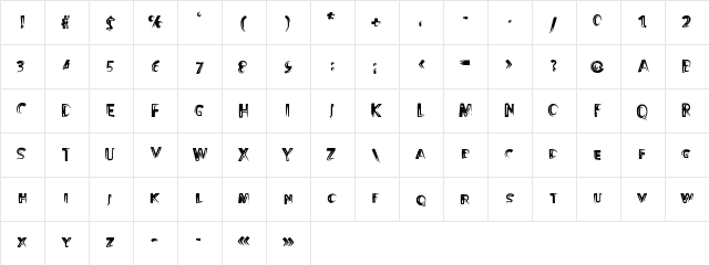 CoolDay Medium  glyph index