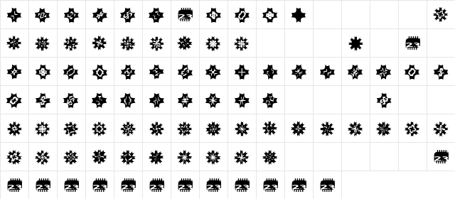 Zone23_foopy9 Normal  glyph index