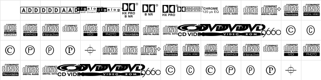 DiscMakers Regular  glyph index