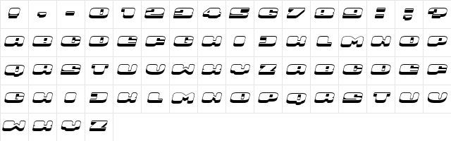 Comeback Italic  glyph index
