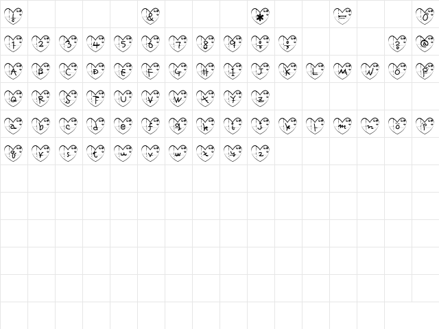 ha-Font Regular  glyph index